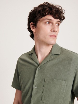Reserved Oversized shirt Yeşil | VRZP68719