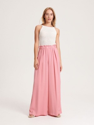 Reserved Palazzo trousers Pembe | BXAH06312