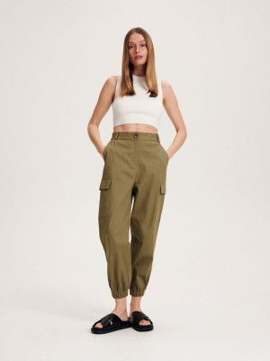 Reserved Pamuklu cargo joggers Haki | OENM91784