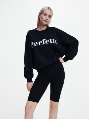 Reserved Pamuklu rich biker shorts Siyah | DJQY36128