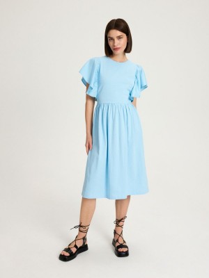 Reserved Pamuklu rich dress Mavi | BNSC29107