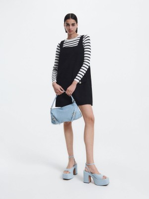 Reserved Pamuklu rich mini dress Siyah | CFQV38465