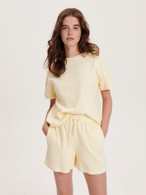 Reserved Pamuklu rich shorts Ivory | ESNH63517