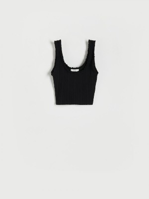 Reserved Pamuklu rich top Siyah | DJPF76042