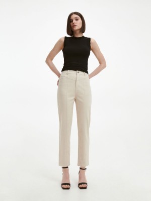 Reserved Pamuklu rich trousers Bej Rengi | BYGX34509