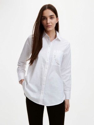 Reserved Pamuklu shirt Ivory | NPSJ93675