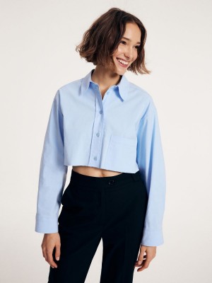 Reserved Pamuklu shirt Mavi | SJXY36051