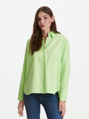 Reserved Pamuklu shirt Yeşil | WUVQ68140