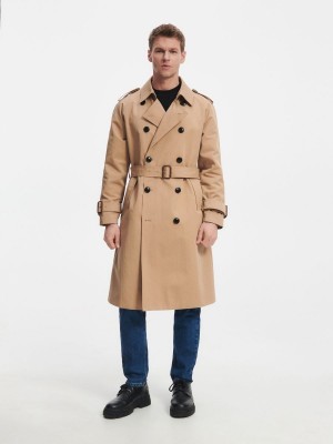 Reserved Pamuklu trench coat Bej Rengi | OVBR90567
