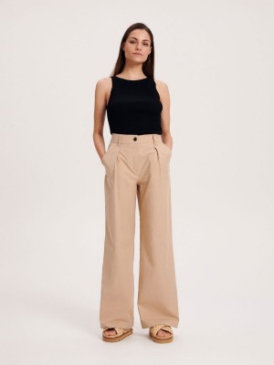 Reserved Pamuklu trousers Bej Rengi | NIFR34809
