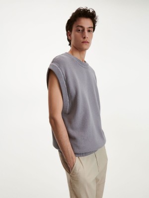Reserved Pamuklu vest Gri | DYCP69754