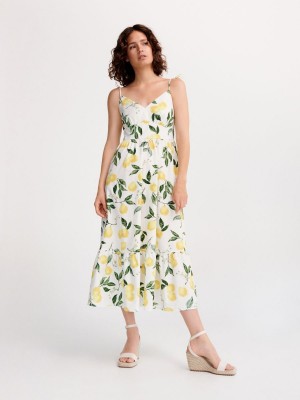 Reserved Patterned maxi dress Renkli | MIOL96142