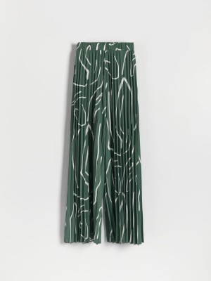 Reserved Pileli palazzo trousers Haki | MLDT94720