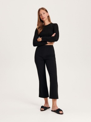 Reserved Plain trousers Siyah | KWPY19487