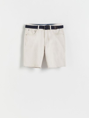 Reserved Regular carrot shorts with belt Bej Rengi | UDXO56103