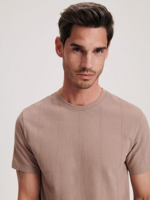 Reserved Regular fit T-shirt Bej Rengi | ERFU95734