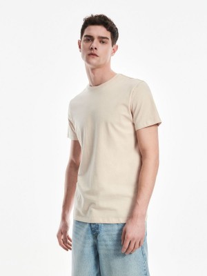 Reserved Regular fit T-shirt Bej Rengi | XPOT38956