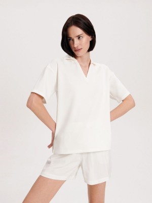 Reserved Regular fit T-shirt Beyaz | GPUE54302