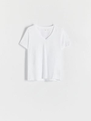 Reserved Regular fit T-shirt Beyaz | NTHF59628