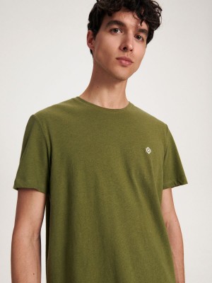 Reserved Regular fit T-shirt Haki | YRPQ04627