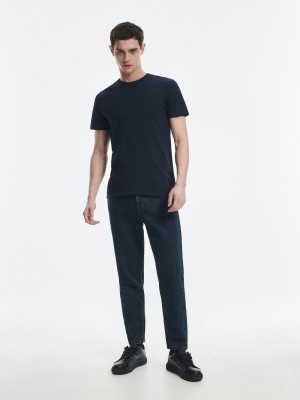 Reserved Regular fit T-shirt Lacivert | TNIG39215