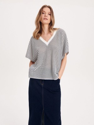 Reserved Regular fit T-shirt Lacivert | UZJT54602
