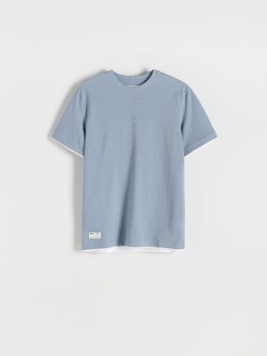Reserved Regular fit T-shirt Mavi | RACJ85309