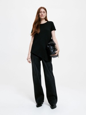 Reserved Regular fit T-shirt Siyah | LBQC64913