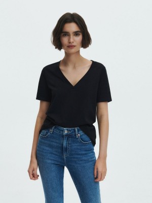 Reserved Regular fit T-shirt Siyah | NLVM91805