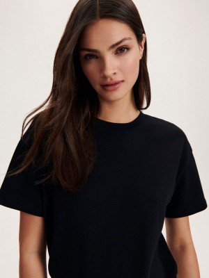 Reserved Regular fit T-shirt Siyah | UFIO40193