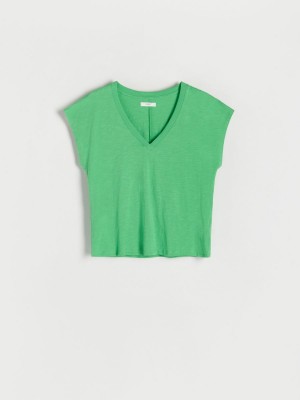 Reserved Regular fit T-shirt Yeşil | APYG05628