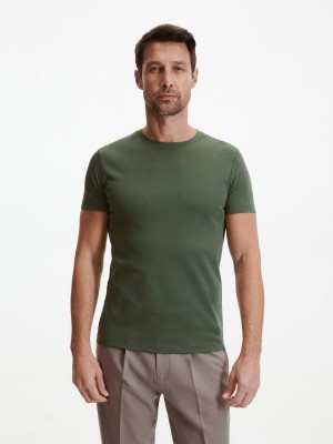 Reserved Regular fit T-shirt Yeşil | URXN09173