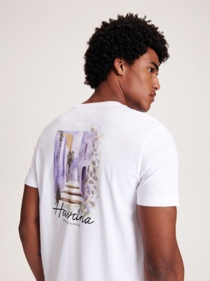 Reserved Regular fit T-shirt with print Beyaz | YNLU06835