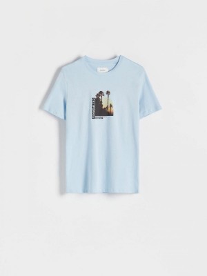 Reserved Regular fit T-shirt with print Mavi | ELJB35621