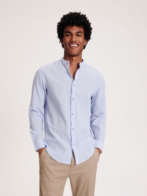 Reserved Regular fit cotton shirt Mavi | QBUG74351
