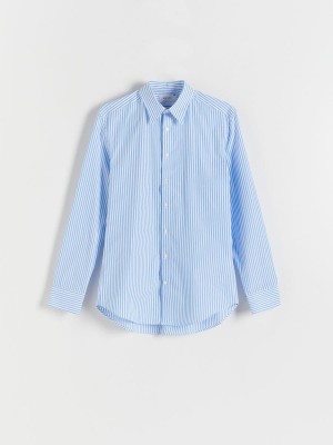 Reserved Regular fit cotton shirt Mavi | TMPS87402
