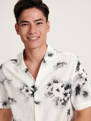 Reserved Regular fit linen rich shirt Beyaz | ZTMO56934