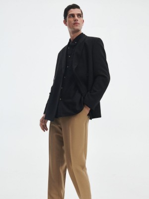 Reserved Regular fit plain shirt Siyah | ZFKS13864