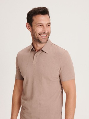 Reserved Regular fit polo shirt Bej Rengi | ZKON78320