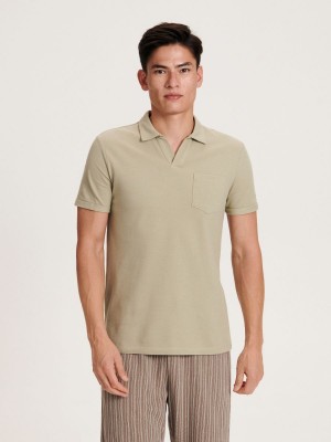 Reserved Regular fit polo shirt Bej Rengi | CZYO62709