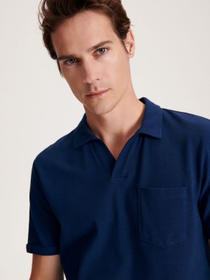 Reserved Regular fit polo shirt Lacivert | DKEN04731