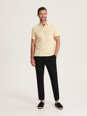 Reserved Regular fit polo shirt Sarı | RYFK23185
