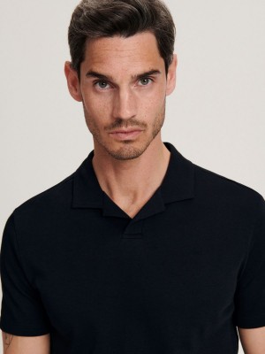 Reserved Regular fit polo shirt Siyah | NHTV56982