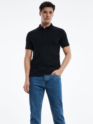 Reserved Regular fit polo shirt Siyah | QVWF46507
