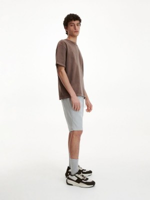Reserved Regular jogger shorts Açık Gri | XDVU76251