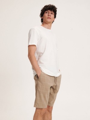 Reserved Regular shorts Bej Rengi | VTLN41296