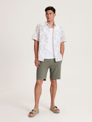 Reserved Regular viscose blend shorts Mavi | BVSA56130