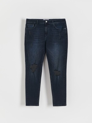 Reserved Ripped leg carrot jeans Lacivert | OLWG68930