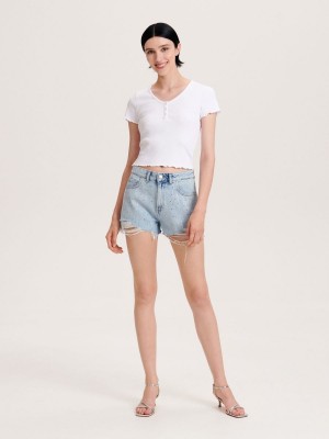 Reserved Shorts with detailing Mavi | ODPG51430