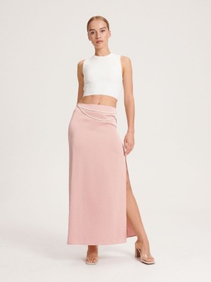 Reserved Skirt with decorative pearl beads Pembe | WJZP60359
